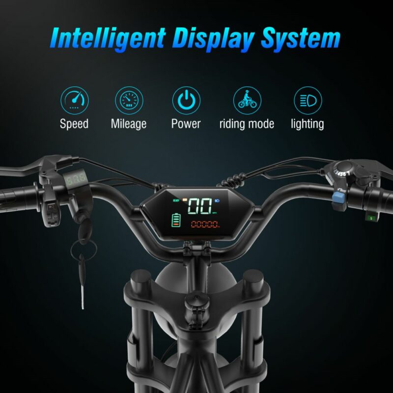 V9 Ultra 20 inch Fatbike 1000w motor 25AH accu & Shimano versnl. - Afbeelding 4
