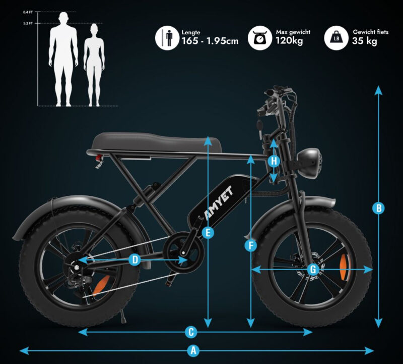 V9 Ultra 20 inch Fatbike 1000w motor 25AH accu & Shimano versnl. - Afbeelding 2